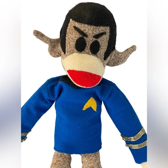 Spock Monkey Sock Monkey Trekkie Sci-fi Star Trek Collectible Plush Animal OAAK - Picture 2 of 4